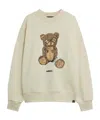 Barrow Teddy Print Sweatshirt In White