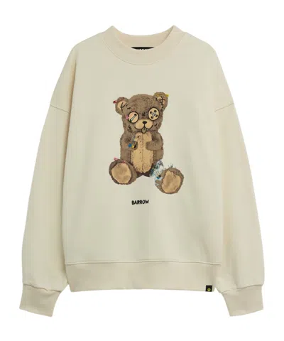 BARROW BARROW TEDDY-PRINTED CREWNECK SWEATSHIRT