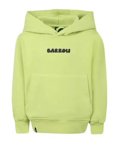 Barrow Bear Pattern Hoodie In Yellow