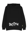Barrow Bear-print Cotton Hoodie In Black