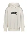 Barrow Bear-print Cotton Hoodie In White