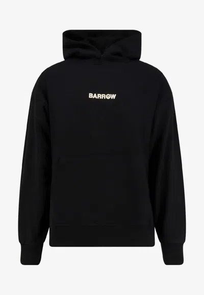 Barrow Bear Print Hooded Sweatshirt In Black