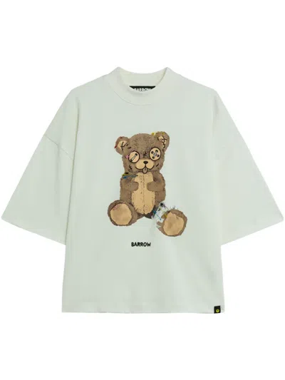 Barrow Bear-print T-shirt In Neutrals
