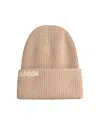 Barrow Beige Cotton Blend Beanie In Sabbia
