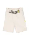 Barrow Kids' Beige Cotton Shorts With Logo In Cream