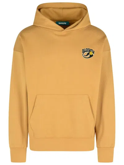 Barrow Beige Cotton Sweatshirt In Orange
