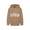 Barrow Beige Sweatshirt For Kids With Smiley In Tannin