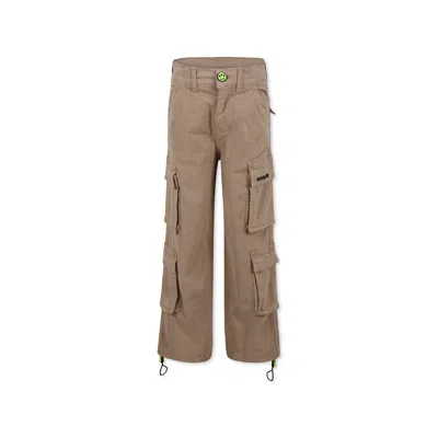 Barrow Beige Trousers For Kids With Logo