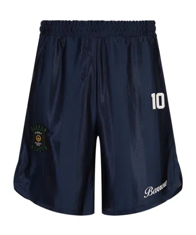 Barrow Logo-patch Shorts In Black