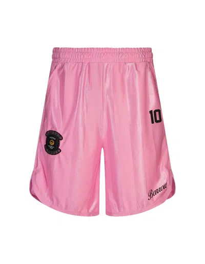 Barrow Bermuda Shorts In Pink Triacetate In Pink