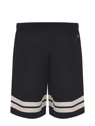 Barrow Bermuda Shorts In Poplin In Black