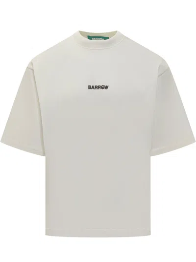 Barrow Bianca Logo T-shirt In Off White