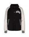 Barrow Logo-print Varsity Jacket In Black