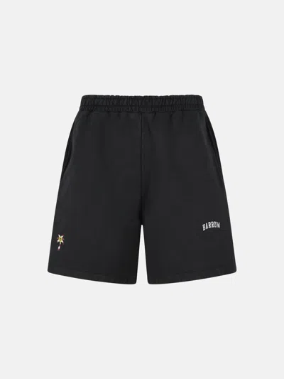 Barrow Kids' Black Cotton Bermuda Shorts