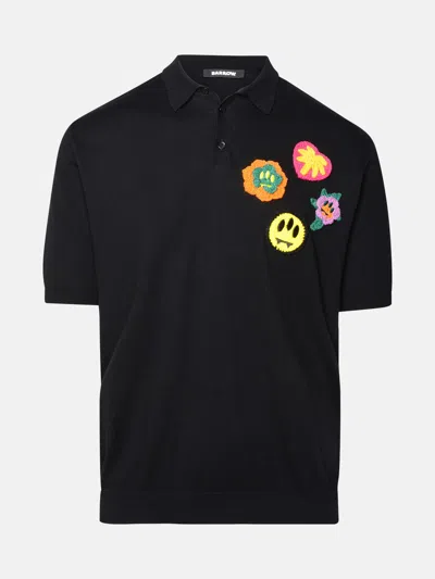 Barrow Black Cotton Polo Shirt