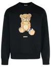 Barrow Teddy Print Sweatshirt In Black