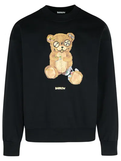 Barrow Black Cotton Sweatshirt