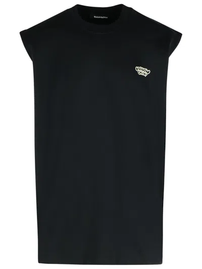 Barrow Black Cotton Tank Top