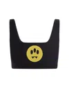 Barrow Smiley-face Jersey Fleece Cropped Top In Black