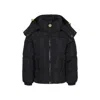 Barrow Black Down Jacket For Kids With Smiley In Black