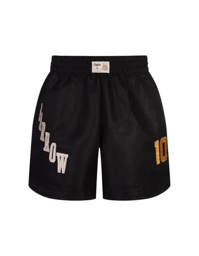 Barrow Black Nylon Basket Bermuda Shorts