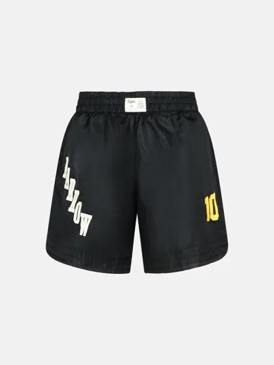 Barrow Kids' Black Polyamide Bermuda Shorts
