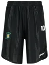 Barrow Bermuda Shorts With Elastic Waistband And Number Print In Black