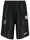Barrow Bermuda Shorts With Elastic Waistband And Number Print In Black