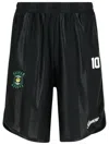 Barrow Bermuda Shorts With Elastic Waistband And Number Print In Black