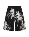 BARROW BLACK SHORTS WITH PALMS GRAPHIC PRINT