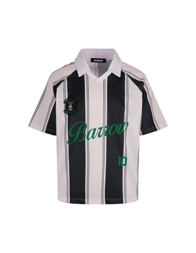 Barrow Black Striped Triacetate T-shirt