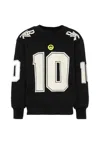 Barrow Black Sweatshirt For Boy With Numbers In Black