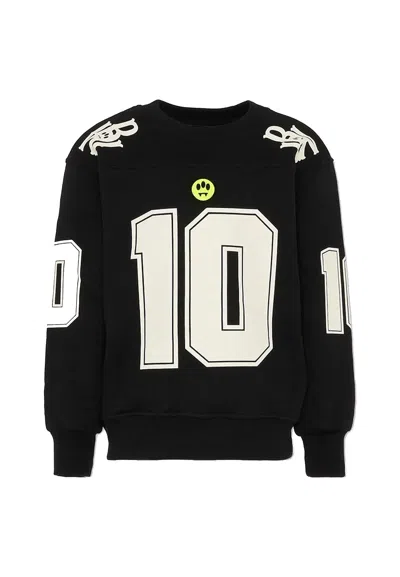 Barrow Kids' Black Sweatshirt For Boy With Numbers