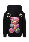 Barrow Black Sweatshirt For Girl With Bear Print In Black