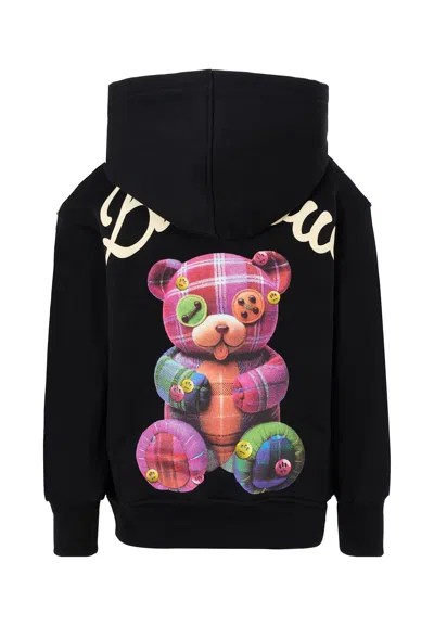 Barrow Kids' Black Sweatshirt For Girl With Bear Print