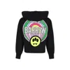 Barrow Black Sweatshirt For Girl With Smiley In Nero/black