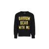 Barrow Black Sweatshirt For Kids With Logo And Bear In Nero/black