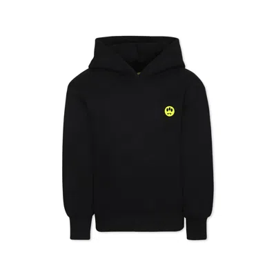 BARROW BLACK SWEATSHIRT FOR KIDS WITH SMILEY