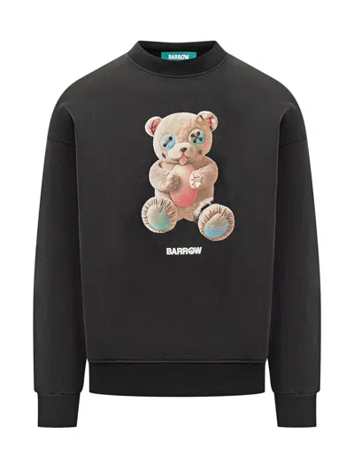 BARROW BARROW BLACK SWEATSHIRT TEDDY BARROW