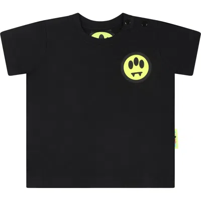 Barrow Black T-shirt For Babykids With Smiley