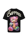 Barrow Black T-shirt For Girl With Bear Print In Black