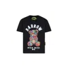 Barrow Black T-shirt For Kids With Bear Print In Nero