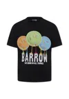 Barrow Black T-shirt For Kids With Smiley In Black