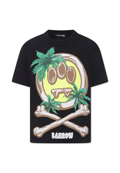 Barrow Black T-shirt For Kids With Smiley