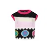 Barrow Black Top For Girl With Smiley In Nero/black