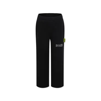 Barrow Black Trousers For Kids With Logo And Smiley