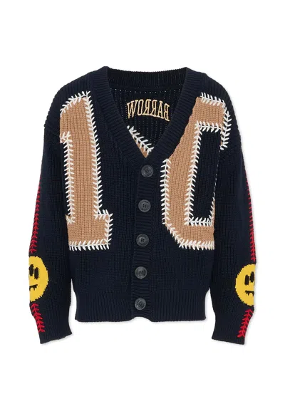 Barrow Kids' Blue Cardigan For Boy With Smiley