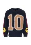 Barrow Number-motif Sweater In Blue