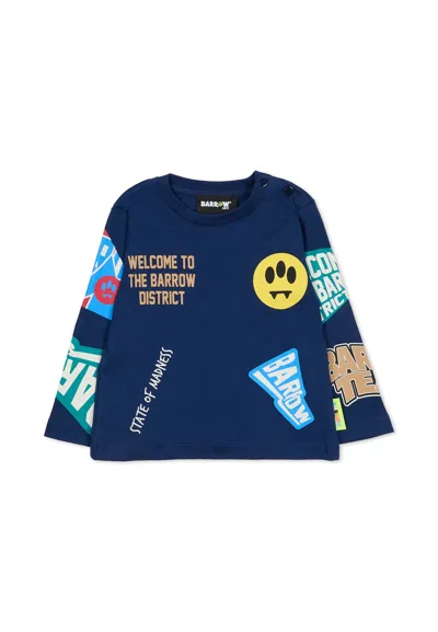 Barrow Blue T-shirt For Baby Boy With Smiley