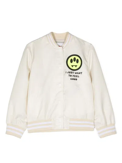 Barrow Kids' Bomber Jacket With Print In Cream